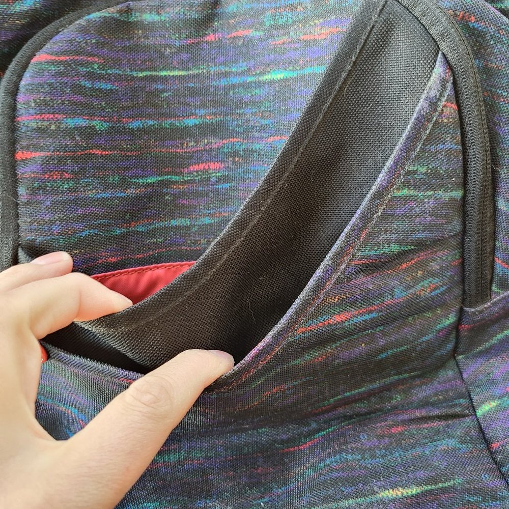 Dakine Pink Accent Blue Burnout Full Sized Backpack - Picture 2 of 9